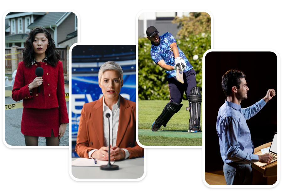 AI reframe video technology converting 16:9 landscape to 9:16 portrait format