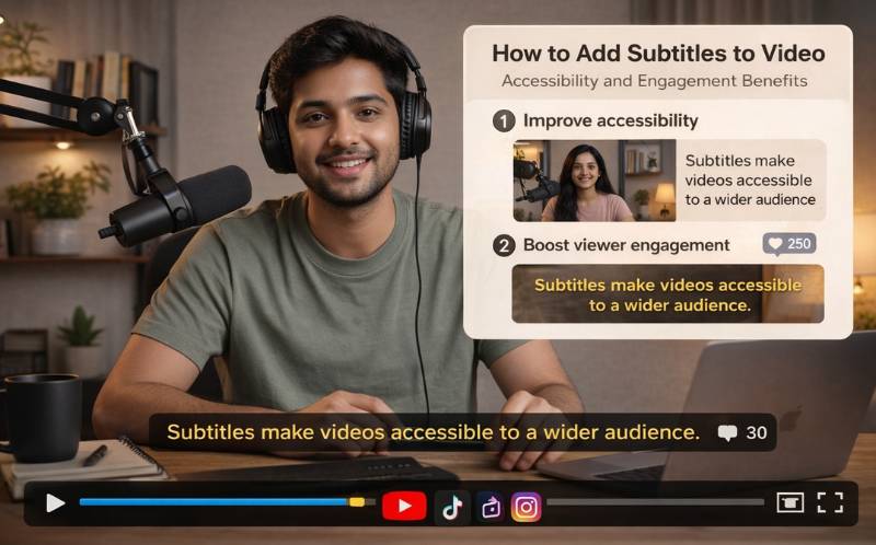 How to add subtitles to video for accessibility and engagement improvement