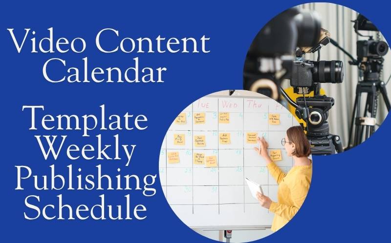 Video content calendar template with weekly schedule across TikTok Reels Shorts