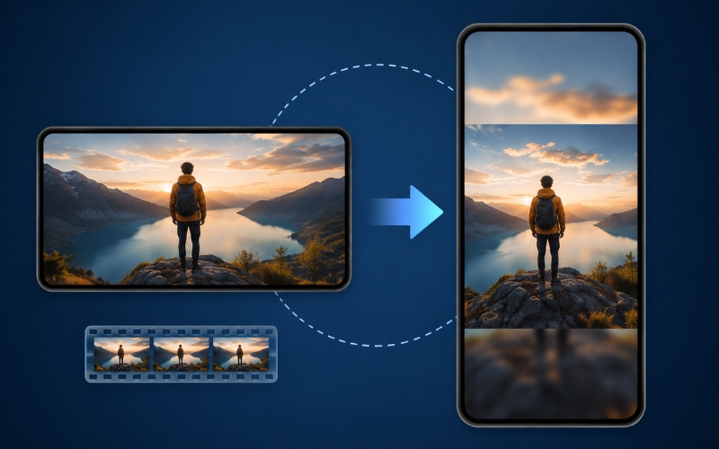 How to Create Vertical Video from Horizontal Without Cropping — complete guide with AI tools
