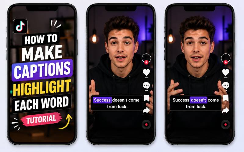 Step-by-step tutorial on how to make captions highlight each word