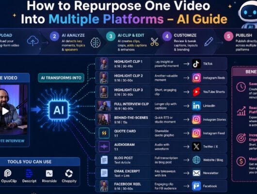 How to repurpose one video into multiple platforms complete AI guide