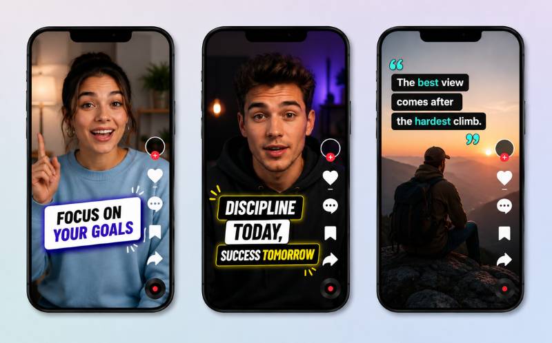 Three trending caption styles for tiktok 2026 Hormozi pastel and minima
