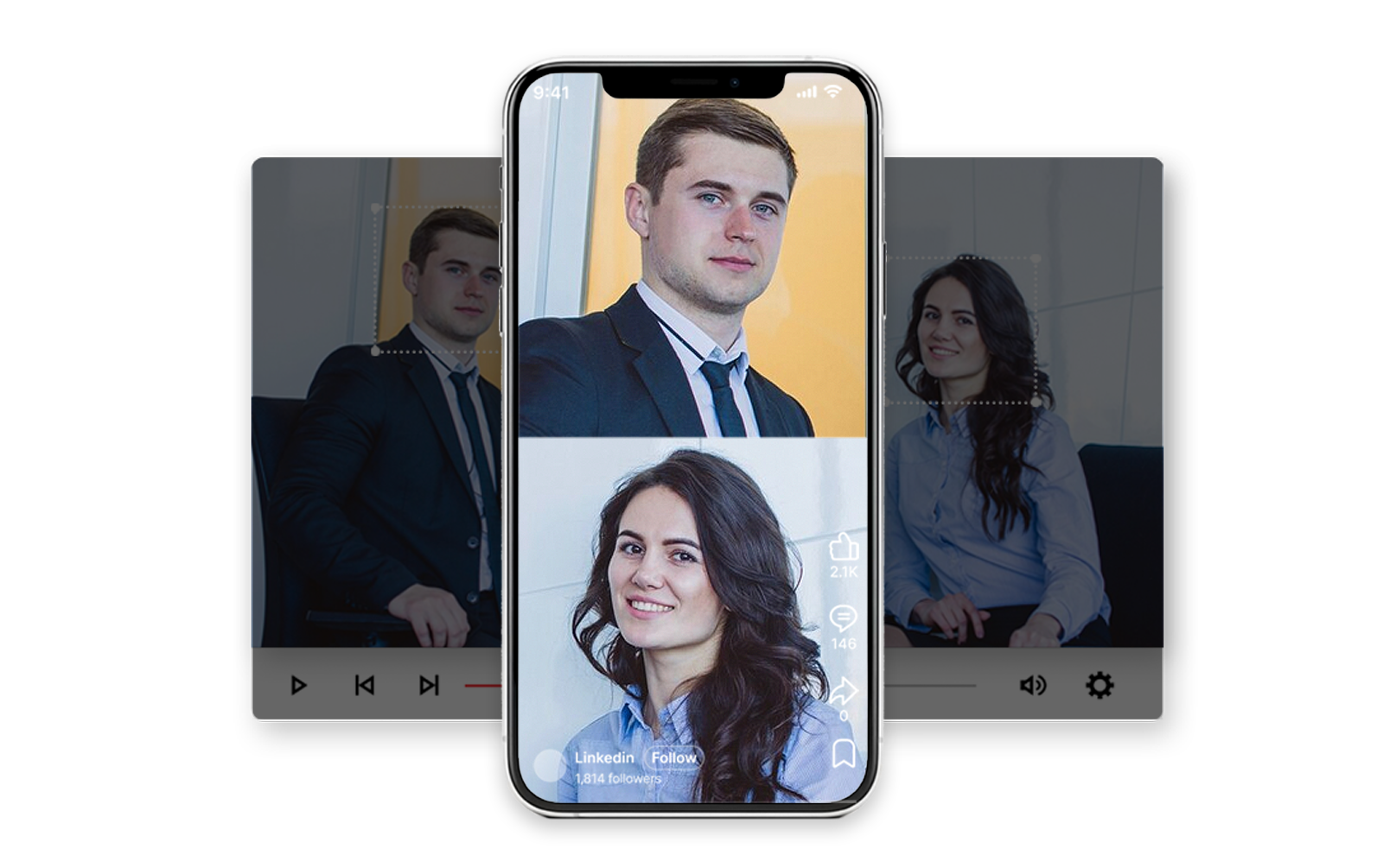 How to put two videos side by side for podcast reels with AI tool