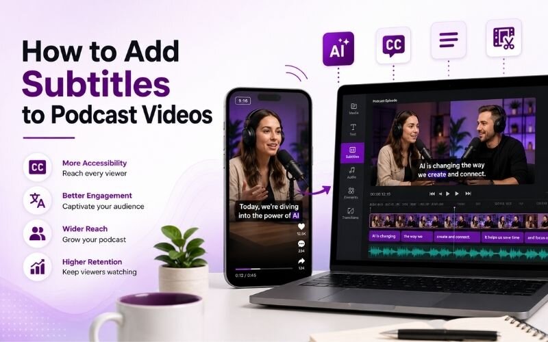How to Add Subtitles to Podcast Videos step by step workflow 2026