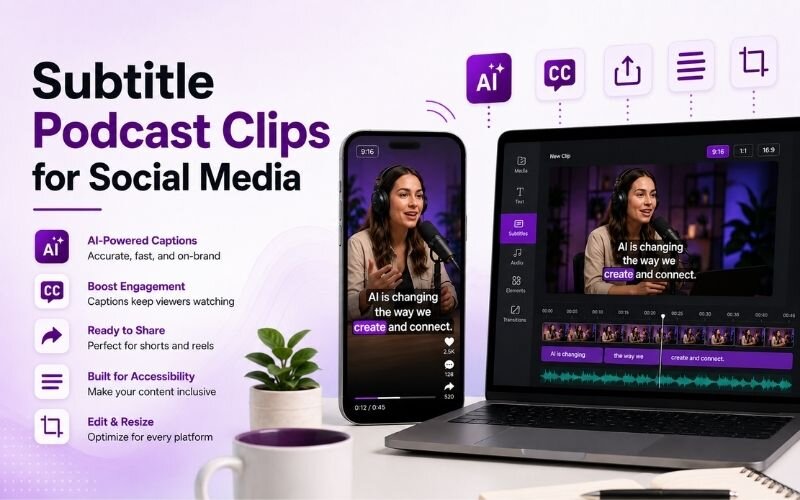 Podcast Video Captioning Guide explained with practical examples