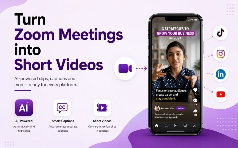 How to Repurpose Zoom Recordings into Social Media Clips