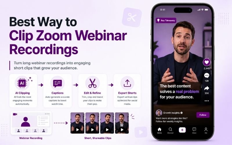 How to Repurpose Zoom Recordings into Social Media Clips