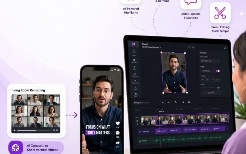 How to Repurpose Zoom Recordings into Social Media Clips